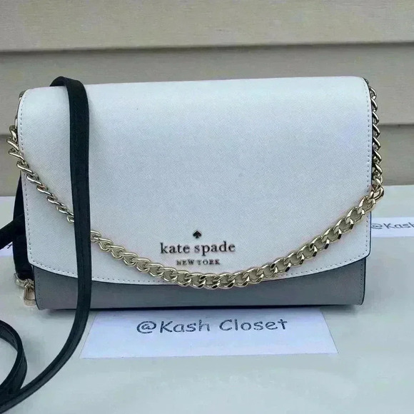 Kate Spade Carson Crossbody Purse Convertible Shoulder Bag Nimbus Grey - Picture 12 of 12